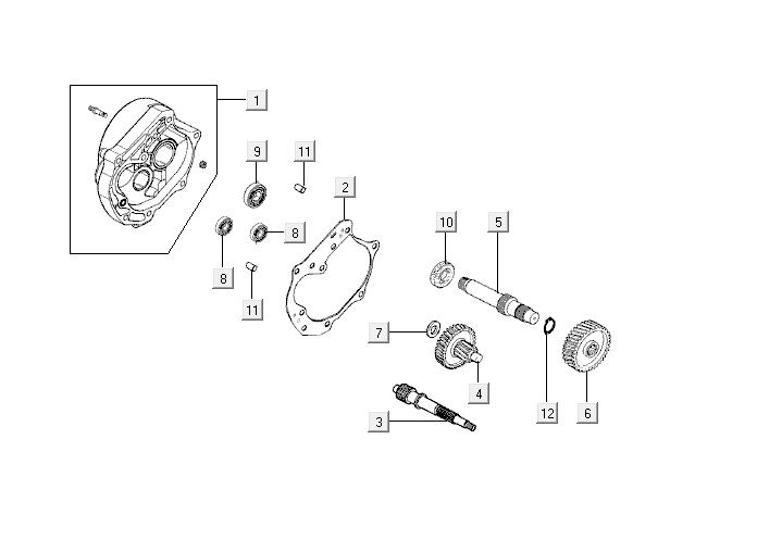 Transmission Kymco VP50 4t ac noir
