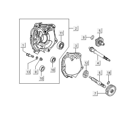 Transmission Kymco Yup 2T AC noir brillant