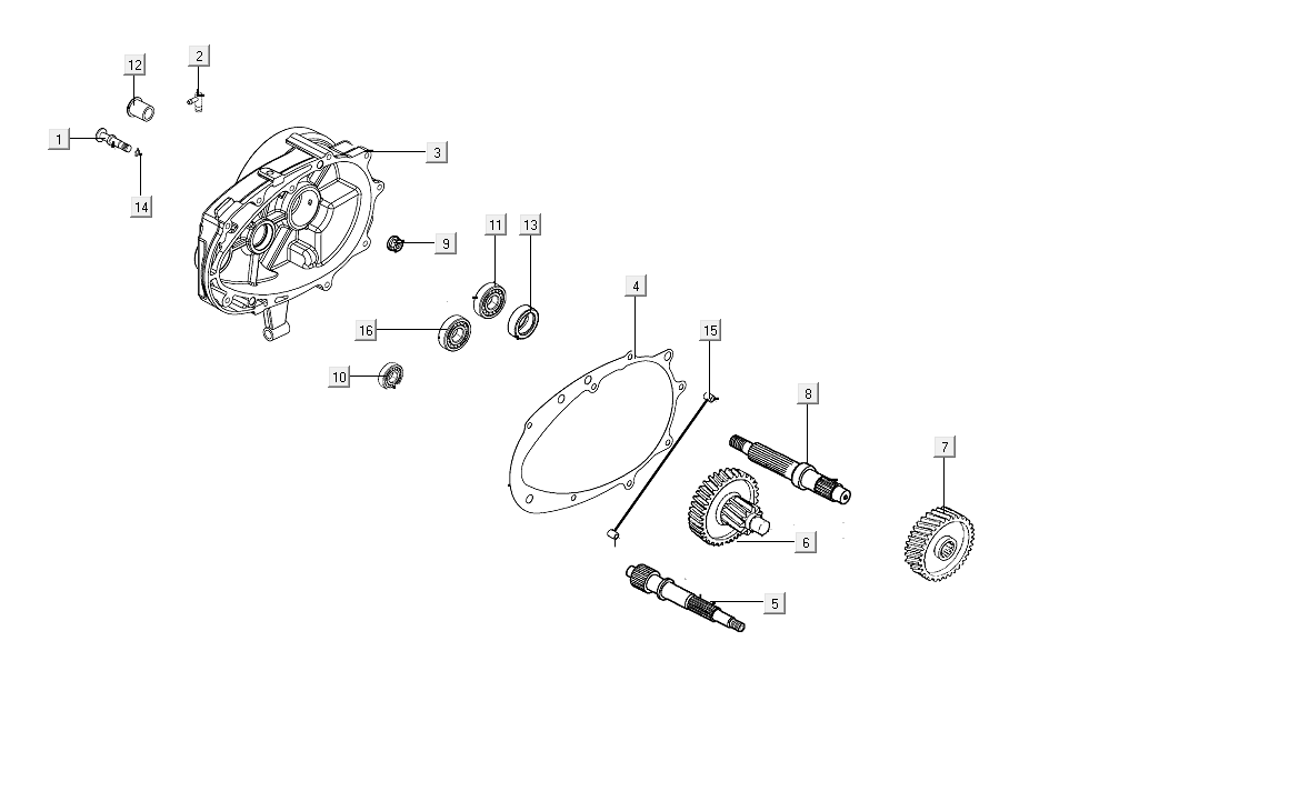 Transmission - Vilebrequin Kymco People S 50i E4 Blue