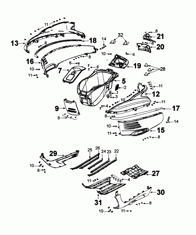 Panneaux avant Peugeot Django gris fou Euro 4
