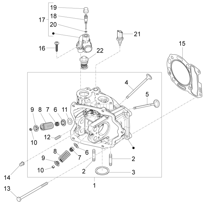 Chef de groupe - Vannes Piaggio Beverly 125 RST 4T 4V IE E3 2010-2015 (EMEA)