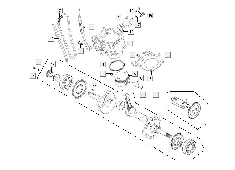 Piston pour Kymco MXU 300R