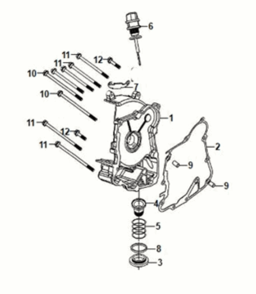 R. crank case cover Sym Jet 14 125I AC E5 2021-2024