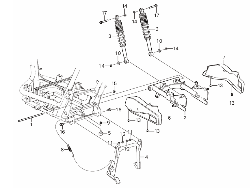 Amortisseurs arrière Yadea Voltguard