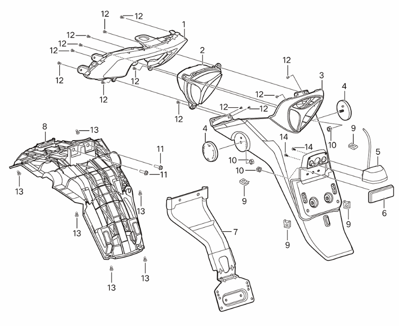 Pare-boue arrière Yadea Voltguard