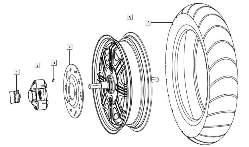 Roue arrière - moteur Niu N1S