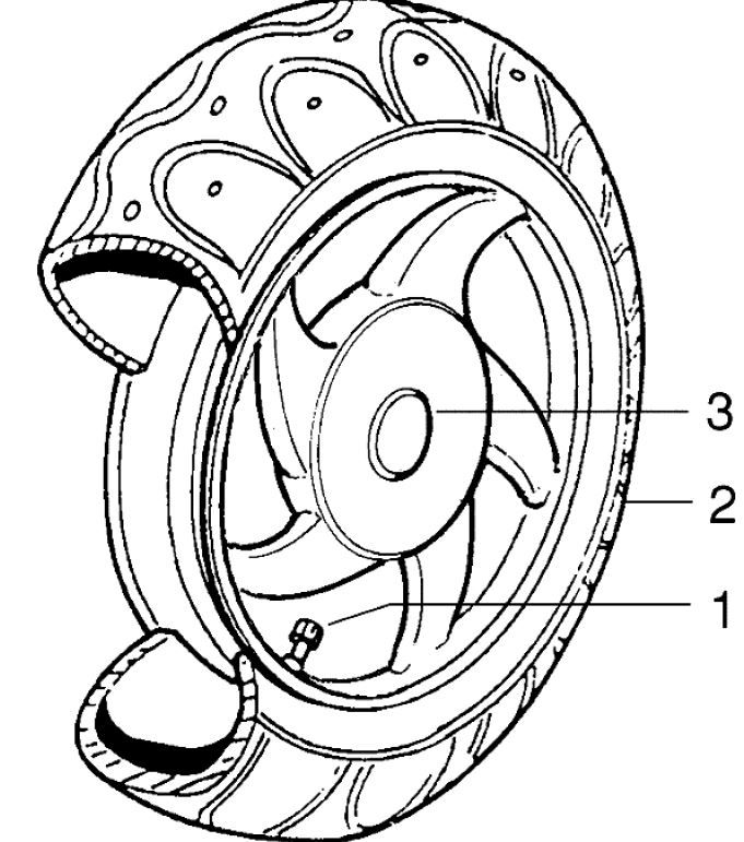 Roue arrière Piaggio Zip RST