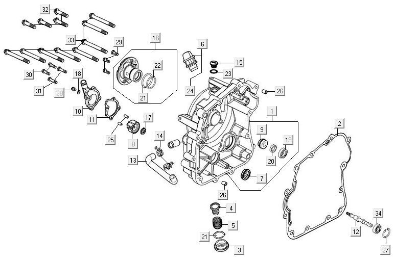 Cache carter droit Kymco MXU 300R