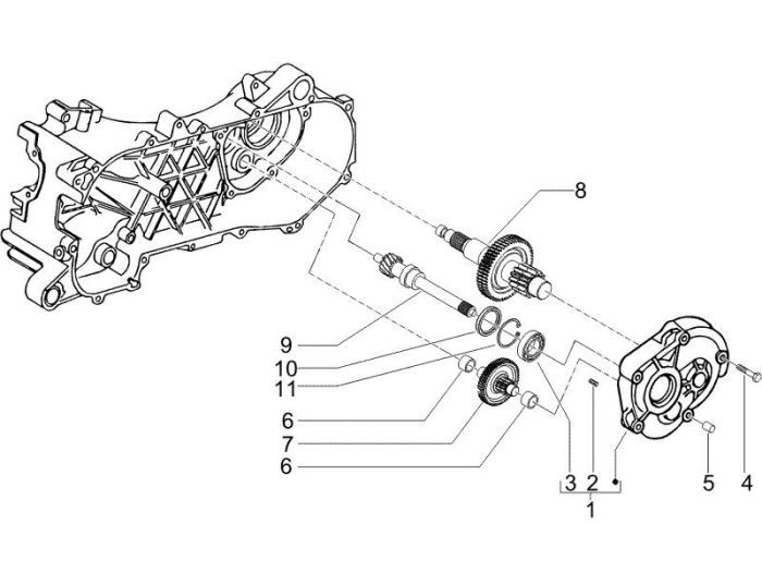 Transmission Vespa Sprint 2 temps