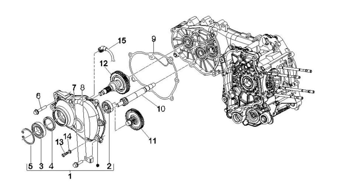 Groupe réducteur Vespa GTV 250 4T 4V IE
