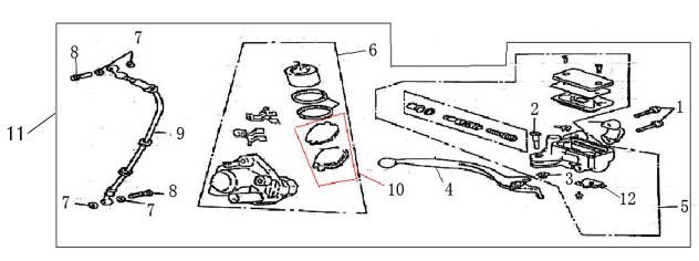Frein droit AGM GT champagne