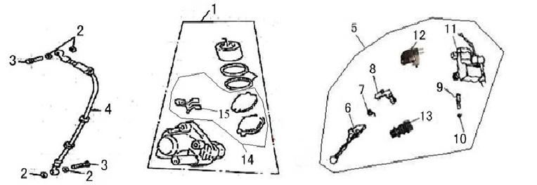 Frein droit China LX noir