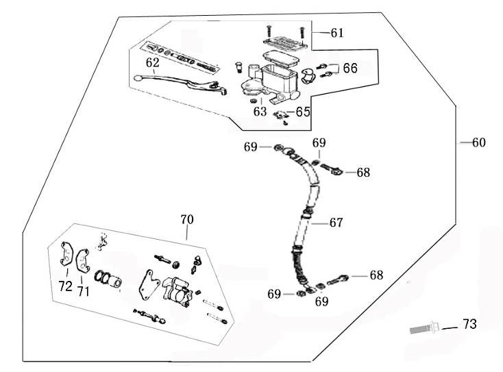 Frein droit China Retro Extra noir
