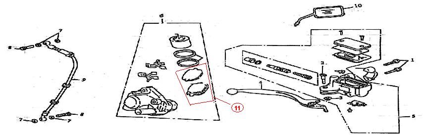 Frein droit Rover Classic 125cc
