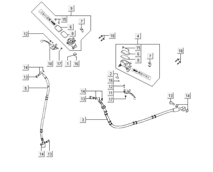Pièces de frein Kymco Downtown 300i white