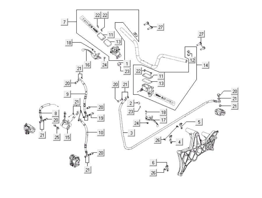 Pièces de frein Kymco Xciting 500i