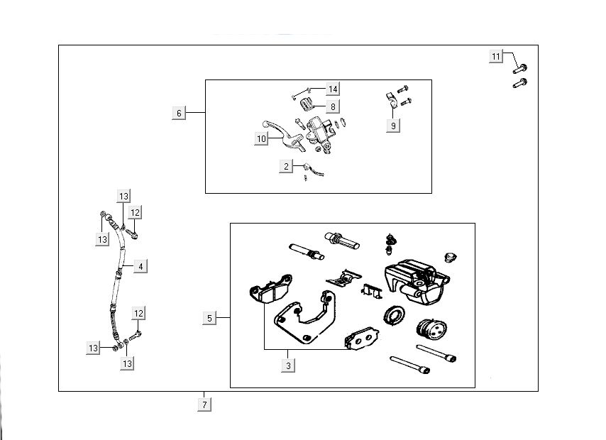Pièces de frein pour Kymco Like 4 temps noir brillant comme T T 2015