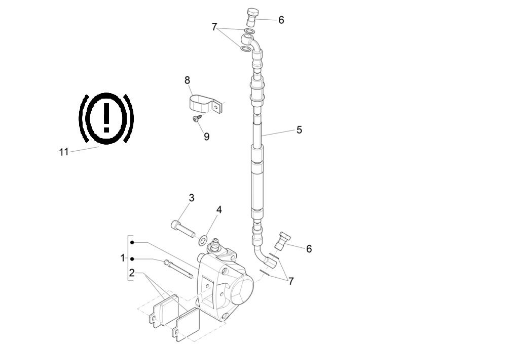 Pied à coulisse Piaggo Zip 4 temps (injection euro4 IGET)