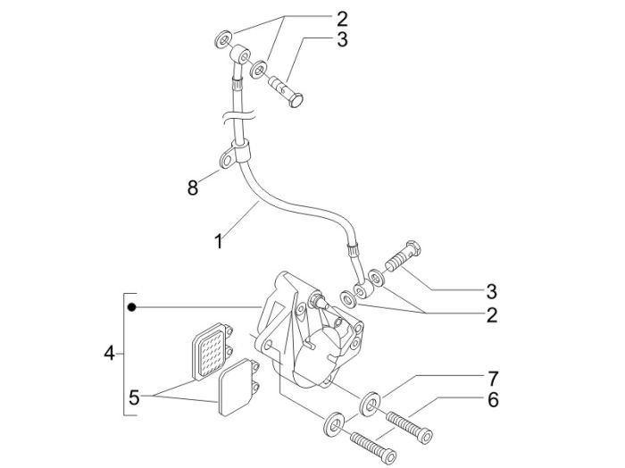 Frein Piaggio Liberty 2 temps