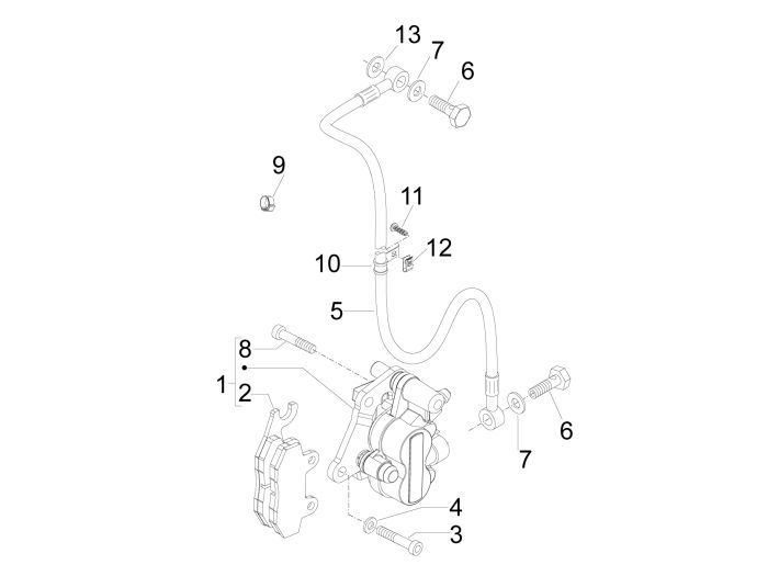 Frein Piaggio New Fly 4 temps 4 soupapes