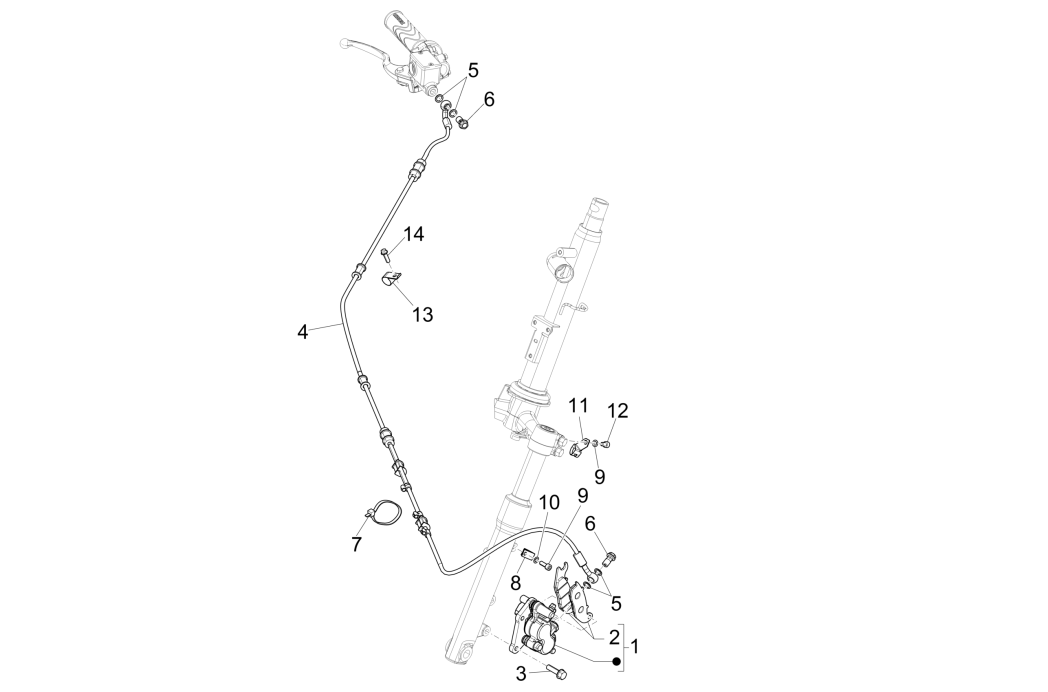 Conduites de frein Piaggio Liberty 50 4 temps (IGET Euro 4)