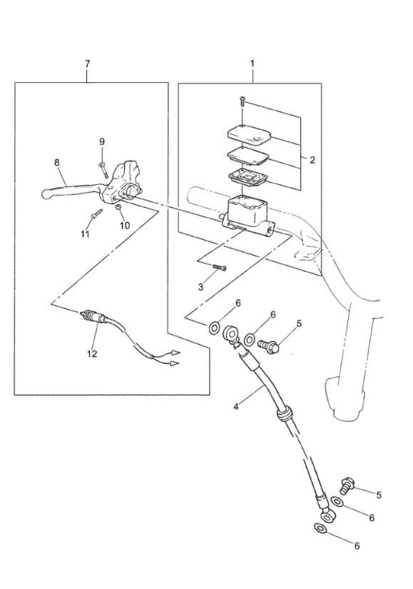 Pompe de frein pour Yamaha Jog-R LC 2 temps