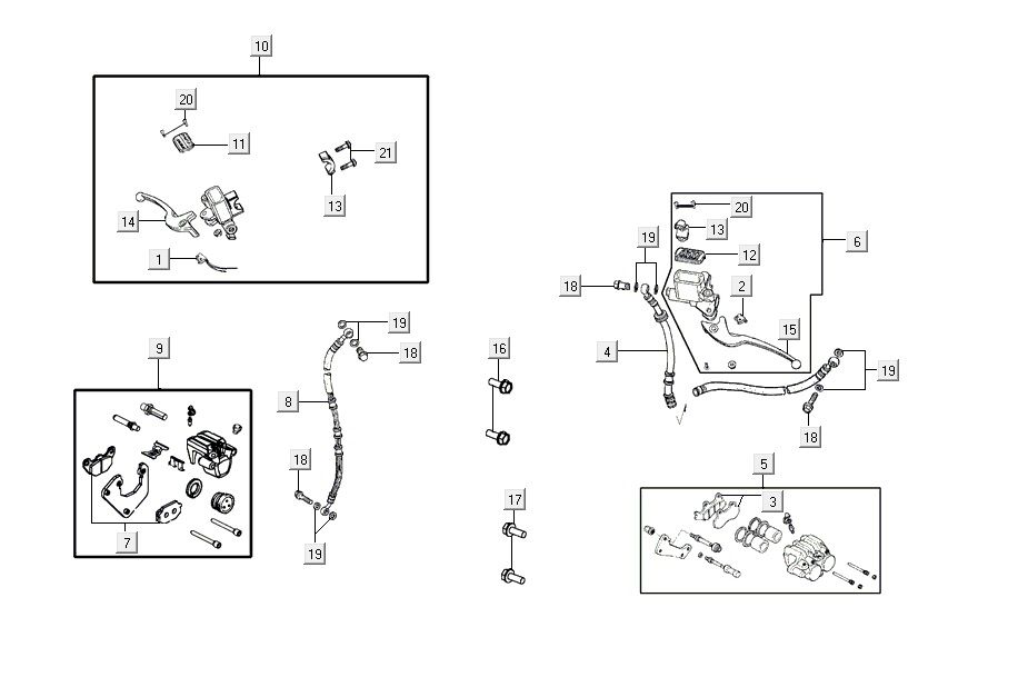 système de freinage AGILITY 16+ 4T 200i Matt Metallic Light Blue