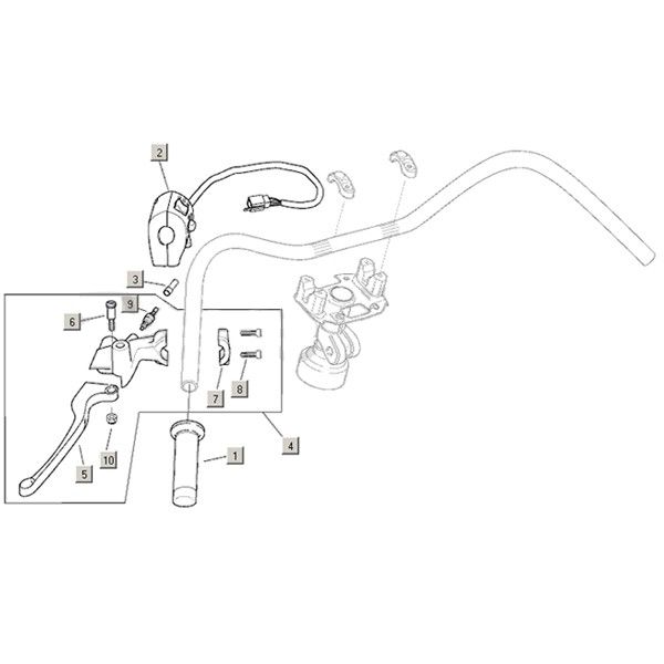 Système de freinage+Handels gauche Aprilia Mojito Custom 2t (moteur Piaggio) 2004 - 2010