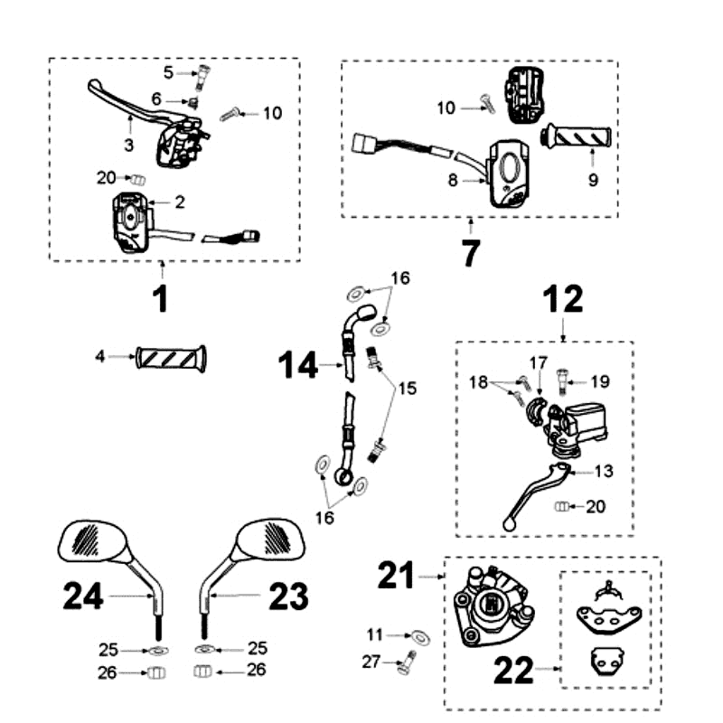 Système de freinage Heng Tong Soverep Peugeot Vivacity Blue