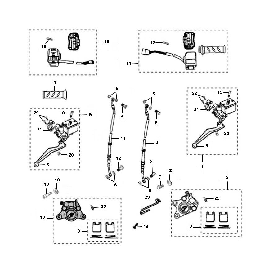 Système de freinage Peugeot Jet Force C-tech 2 temps
