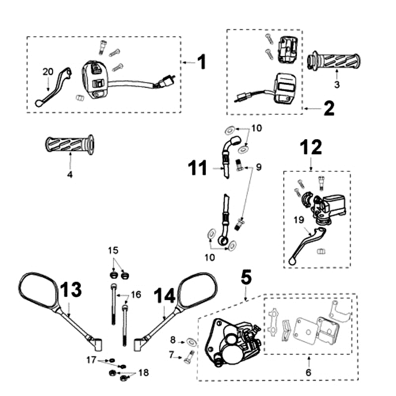Système de freinage Peugeot New Vivacity 2 temps bleu foncé