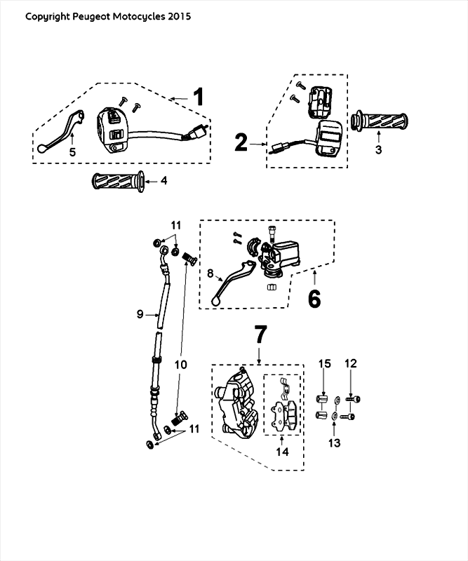 Système de freinage Peugeot Speedfight 4 LC noir/rouge