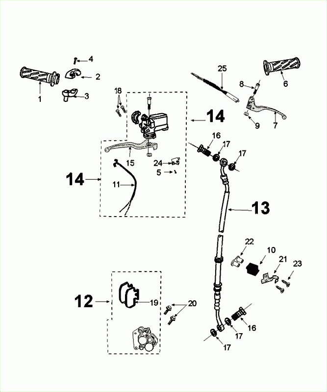 Système de freinage Peugeot Tweet Evo Euro4