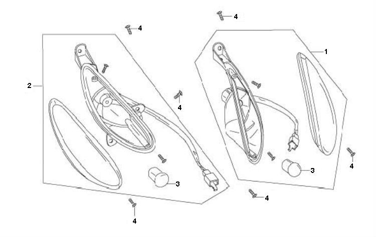 Clignotants avant Sachs 49er 4 temps