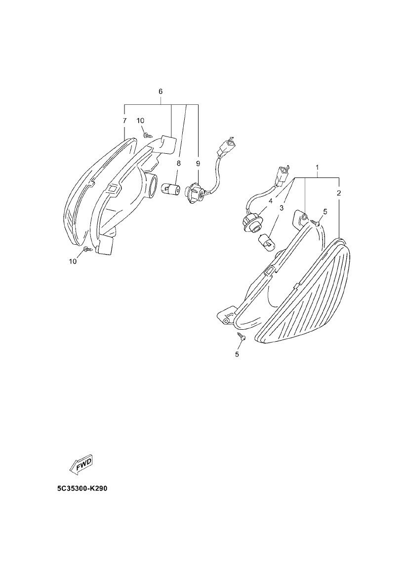 Clignotants 4 temps Yamaha Neo (après 2008)