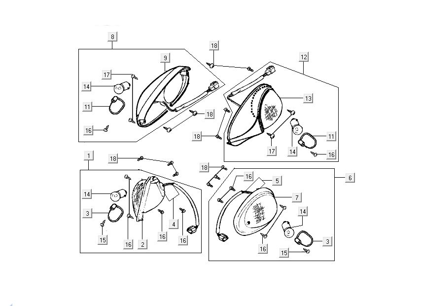 Clignotants Kymco People 2 temps bleus