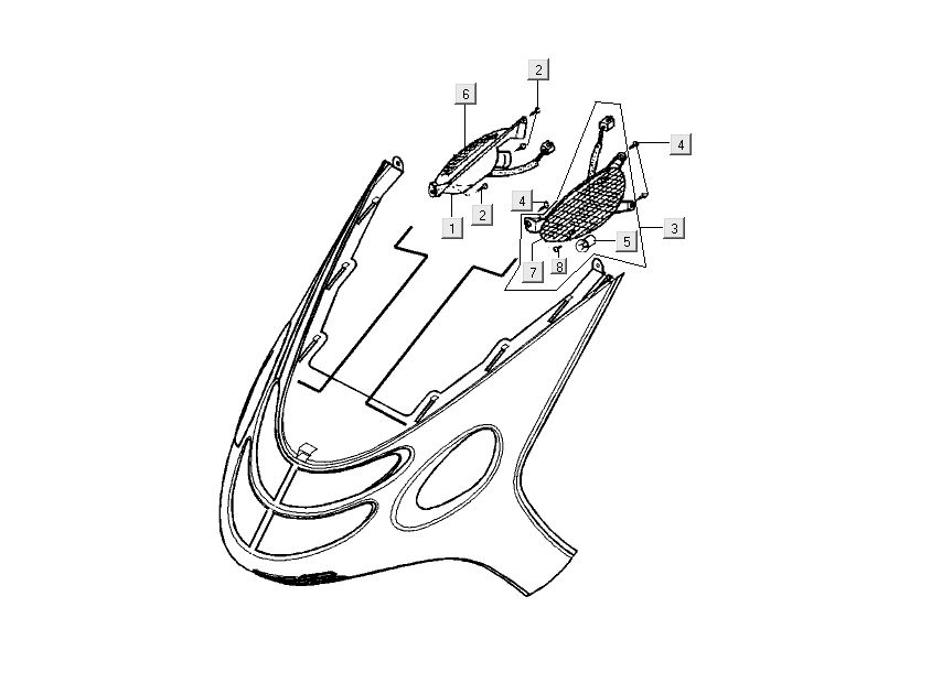 clignotants pour Kymco Dink LC 2 temps argent