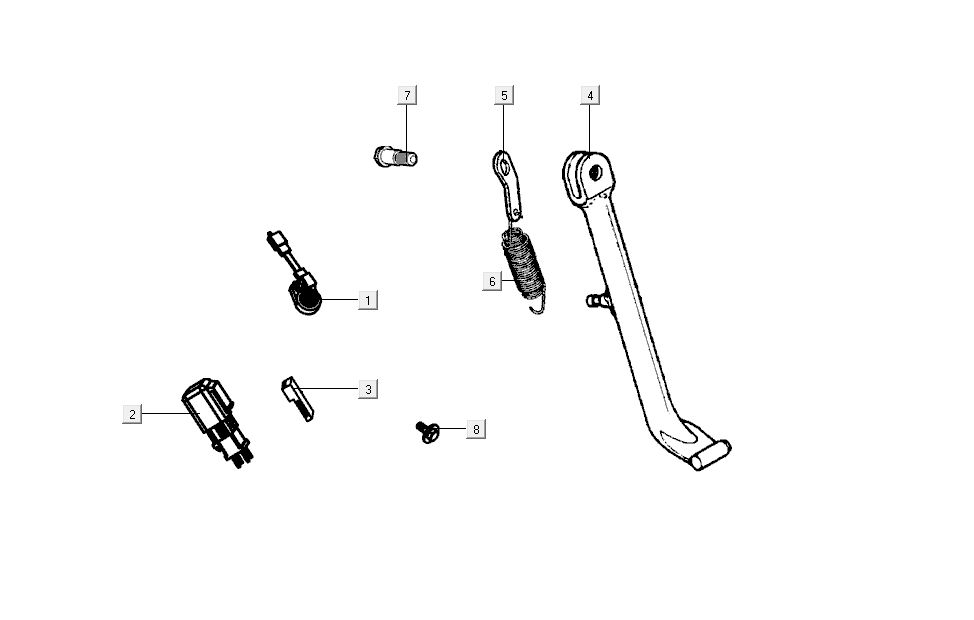 Béquille de conduite Kymco K-Pipe 4 temps Gloss