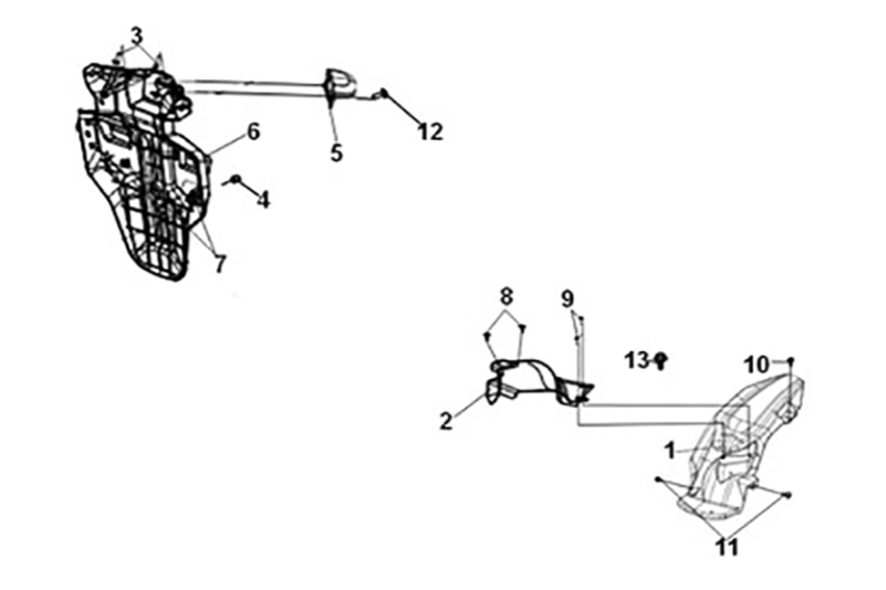 RR. fender Sym ADX 125i ABS+ E5 2023