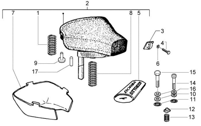 Selle Vespa Ciao 2 temps