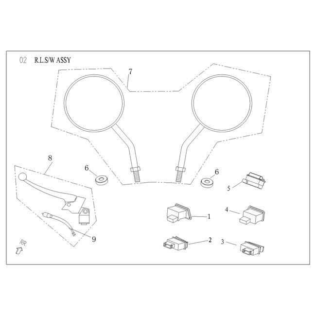 Interrupteurs/rétroviseurs Agm Vx50 plus