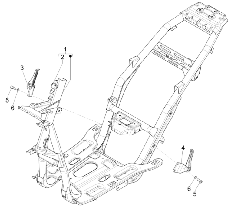 Châssis Piaggio NRG Power 50 2 temps LC Euro 4
