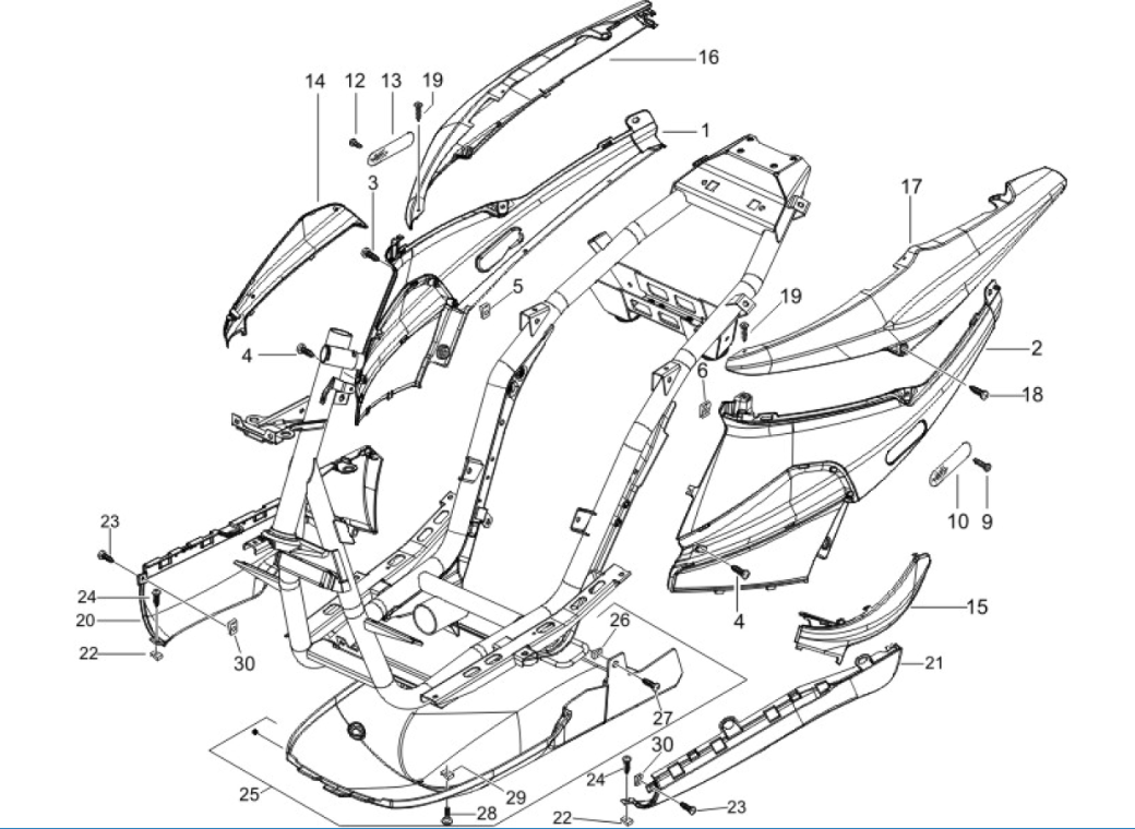 Pare-brise moto - spoiler Piaggio NRG Power 50 2 temps LC Euro 4