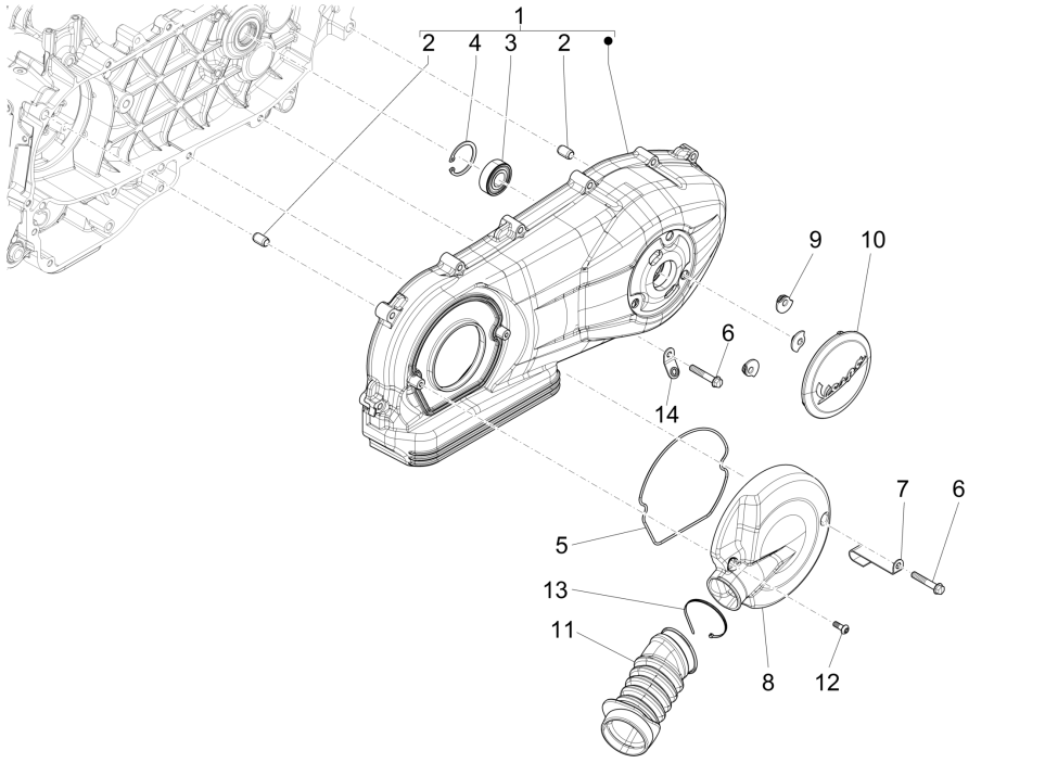 Housse de roue Vespa Sprint 150 3V IE ABS Euro 3 2015