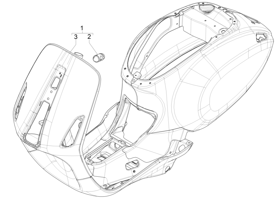 Châssis Vespa Sprint 150 3V IE ABS Euro 3 2015