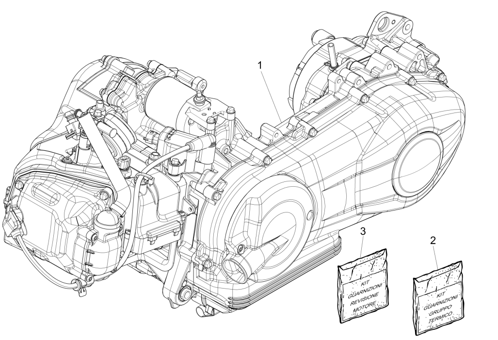 Bloc moteur complet Vespa Sprint 150 3V IE ABS Euro 3 2015