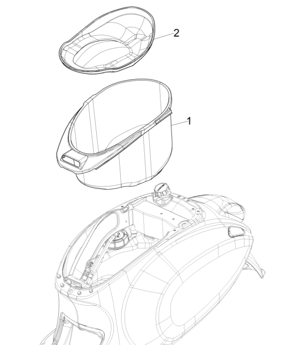 Coffre de selle Vespa Sprint 150 3V IE ABS Euro 3 2015