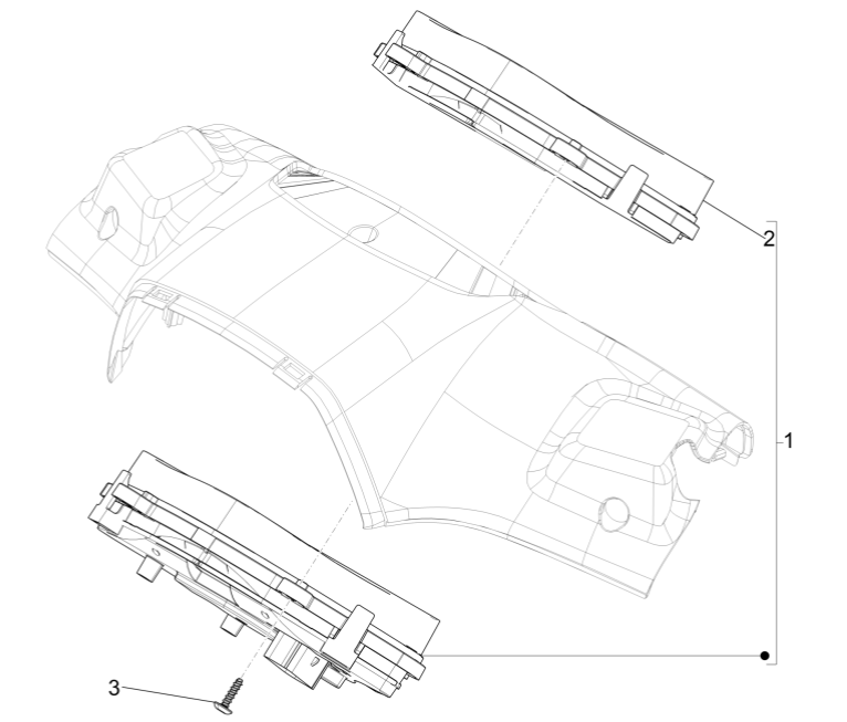 Compteur kilométrique - Cockpit Vespa Sprint 150 3V IE ABS Euro 3 2015
