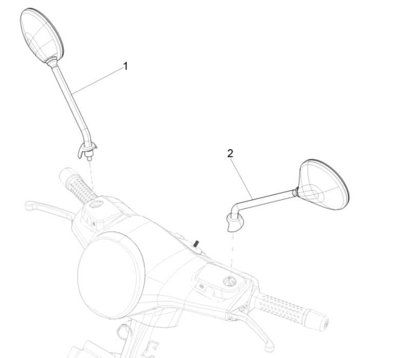Rétroviseurs Vespa GTS 300 Super HPE 4V IE ABS Euro 5 2020-2022