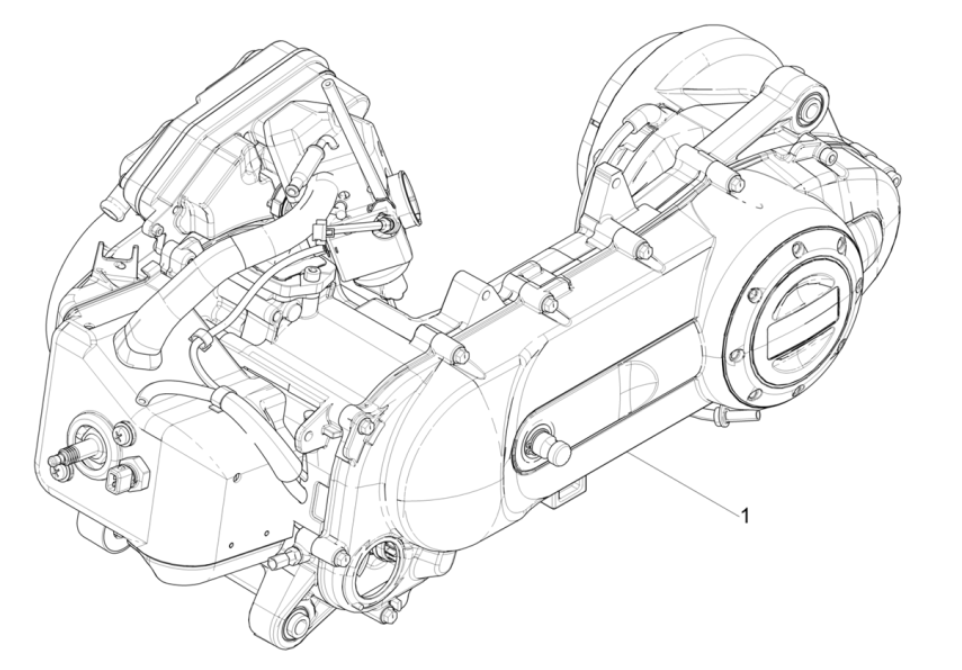 Bloc moteur complet Piaggio Typhoon 50 2T AC Euro 4 2018-2020